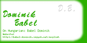 dominik babel business card